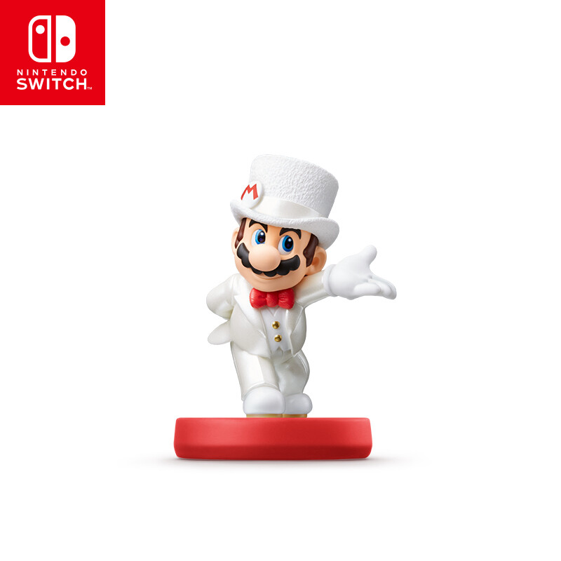 任天堂 Nintendo Switch 国行amiibo游戏互动模型 马力欧婚礼造型的照片